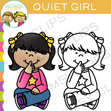Quiet Girl Clip Art