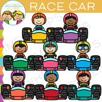 Race Car Kids Clip Art