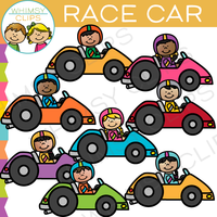 Race Car Kids Clip Art