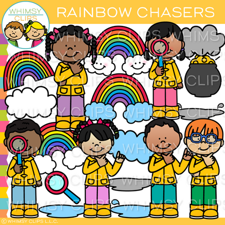 Rainbow Chasers Clip Art