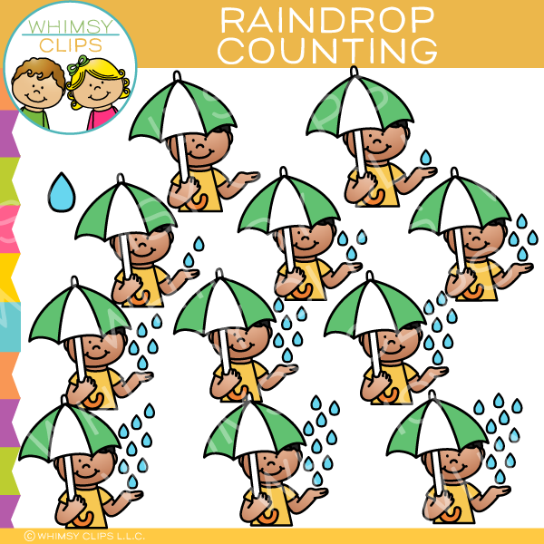 Raindrop Counting Clip Art