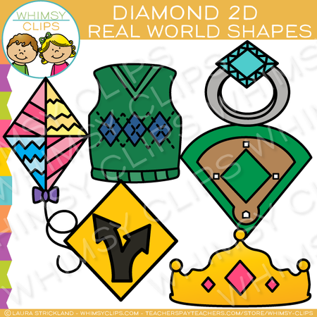 Dimond Objects Diamond 2D Shapes Real Life Objects Clip Art, Images & Illustrations ...