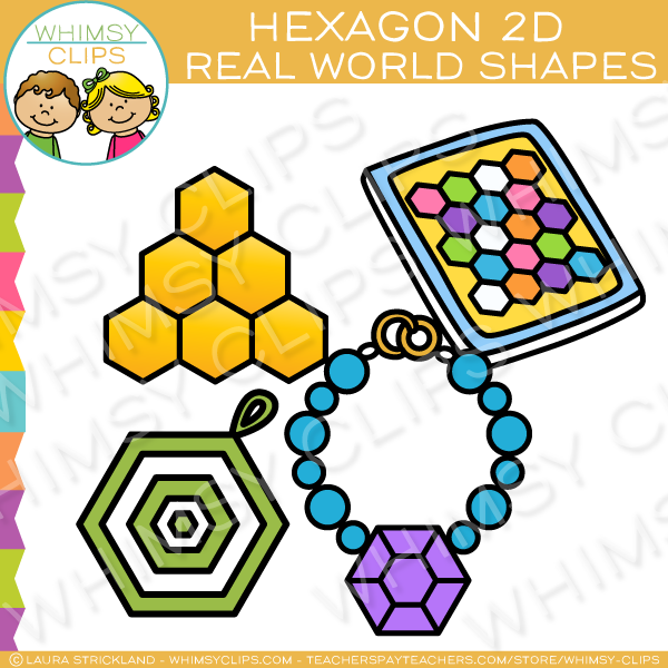 Hexagon 2D Real Life Objects Clip Art