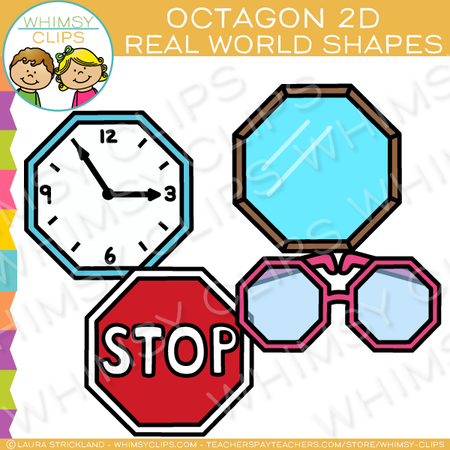 Octagon 2D Real Life Objects Clip Art