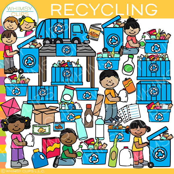 Kids Recycle Clip Art