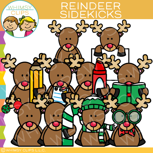 Reindeer Sidekicks Clip Art