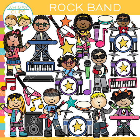 Kids Rock Band Clip Art