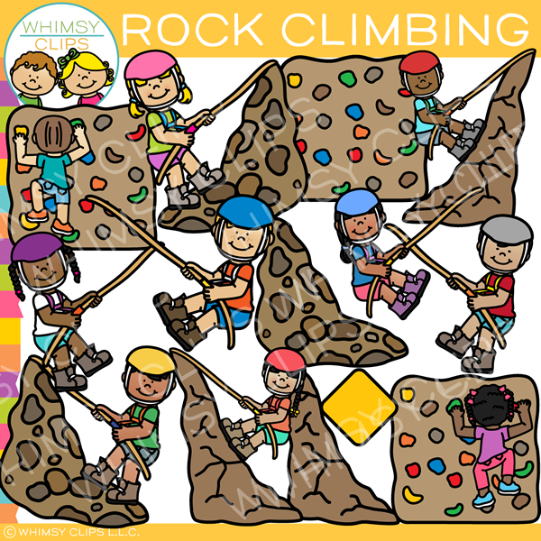 rock wall climbing clip art