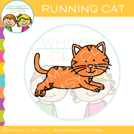 Running Cat Clip Art