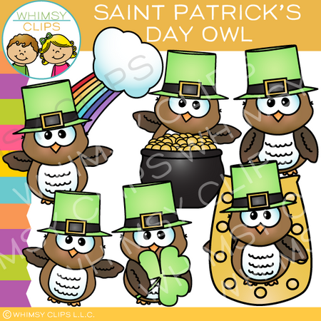 Saint Patrick's Day Owl Clip Art