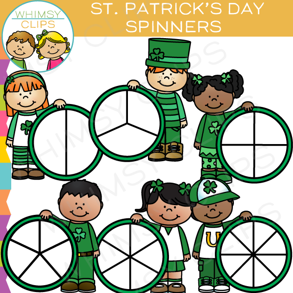 St. Patrick's Day Spinners Clip Art