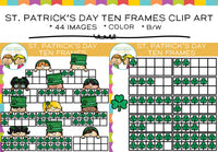 Saint Patrick's Day Ten Frames Clip Art