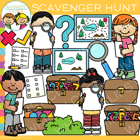 Kids Scavenger Hunt Clip Art