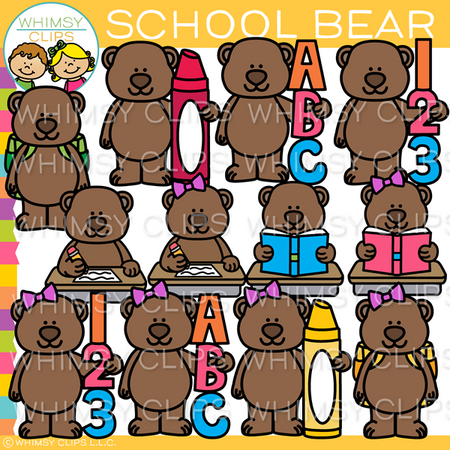 School Bear Clip Art