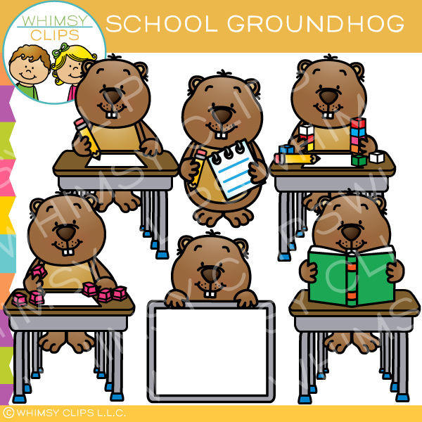 School Groundhog Clip Art