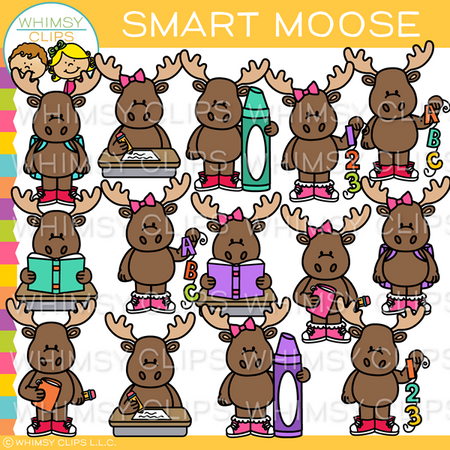 School Moose Clip Art