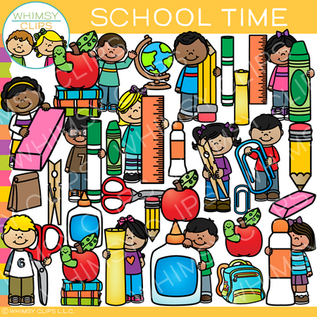 Time for School Clip Art