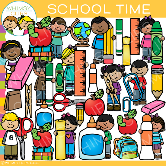 Time for School Clip Art