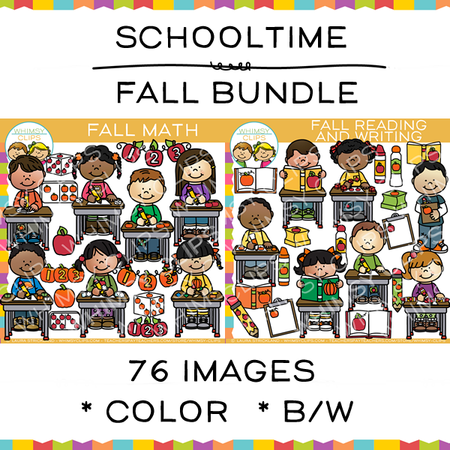 Schooltime Autumn Clip Art Bundle