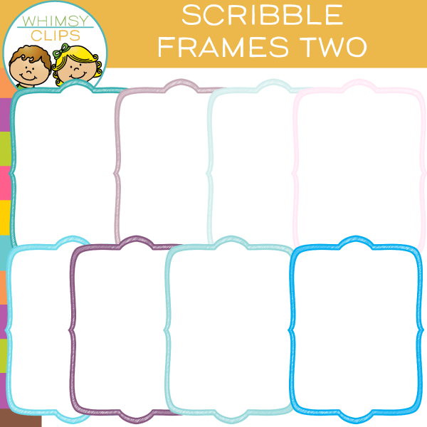Winter Scribble Frames Clip Art