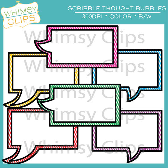 FREE Scribble Thought Bubble Clip Art