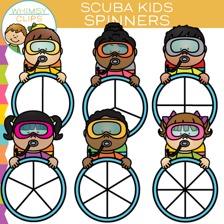 Scuba Kids Spinners Clip Art