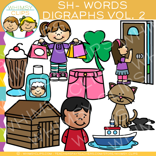 Sh Words Digraph Clip Art