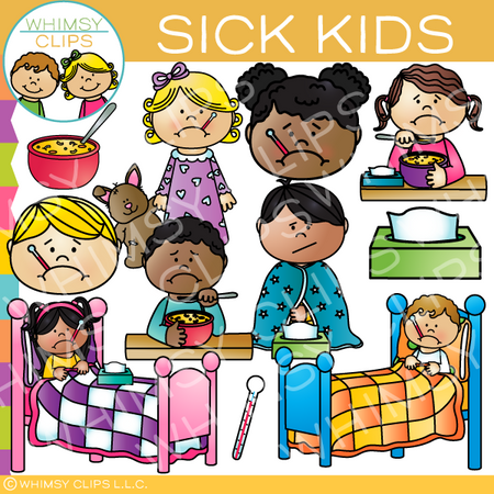 Sick Kids Clip Art
