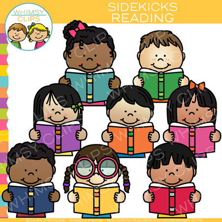 Kids Reading Clip Art