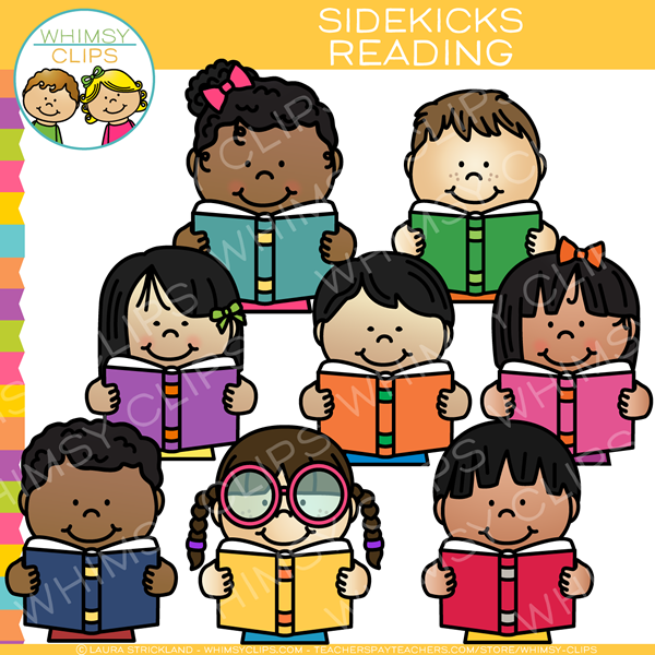 Kids Reading Clip Art