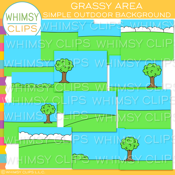 Simple Grassy Backgrounds, Images & Illustrations | Whimsy Clips