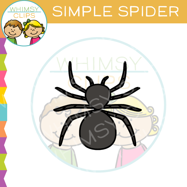 Simple Spider Clip Art, Images & Illustrations | Whimsy Clips