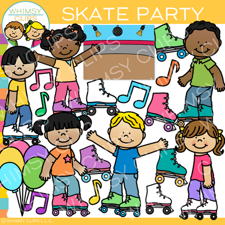 Roller Skating Clip Art