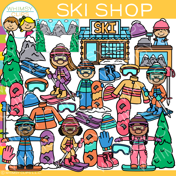 Winter Ski Shop Clip Art