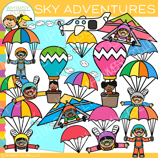 Kids Sky Adventures Clip Art