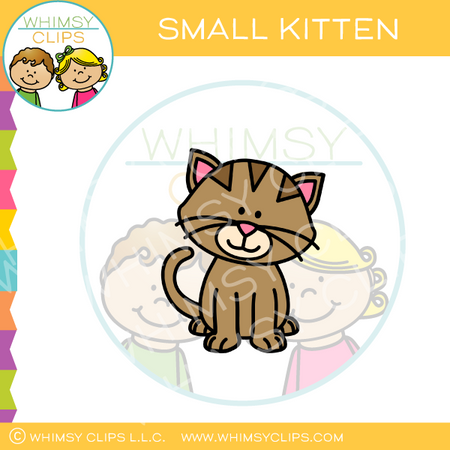 Small Cute Kitten Clip Art