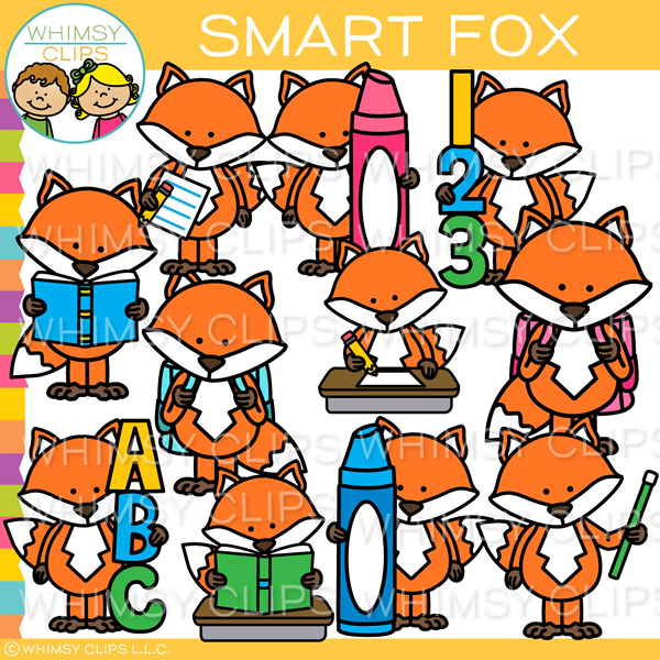 Smart Fox Clip Art