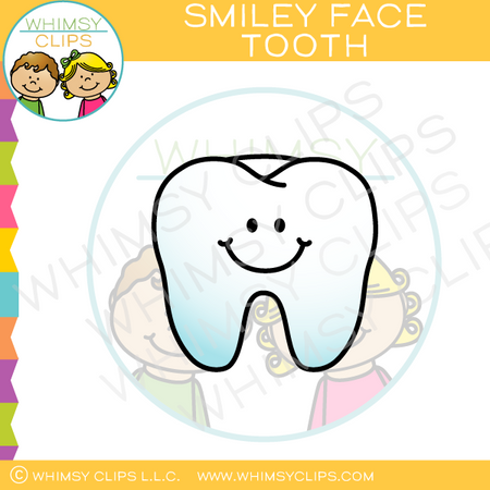 Smiley Face Tooth Clip Art