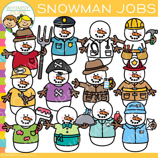 Snowman Jobs Clip Art