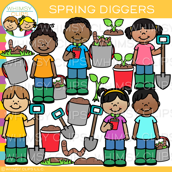 Spring Diggers Clip Art