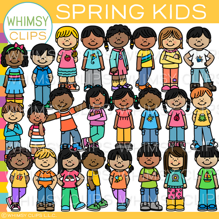 Spring Kids Clip Art