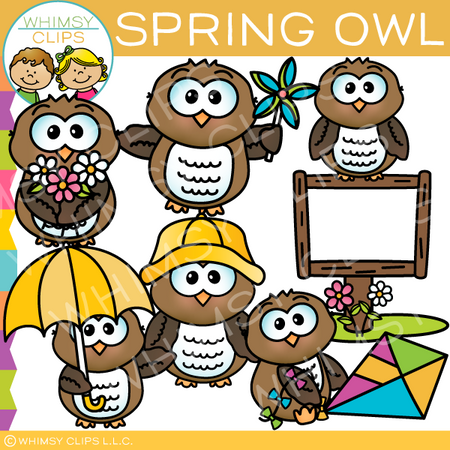 Spring Owl Clip Art