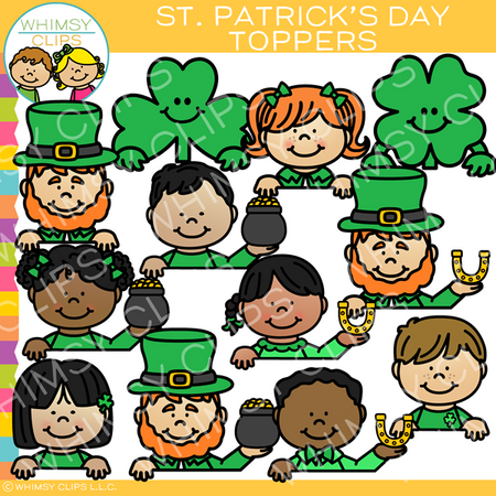 St. Patrick's Day Page Toppers Clip Art