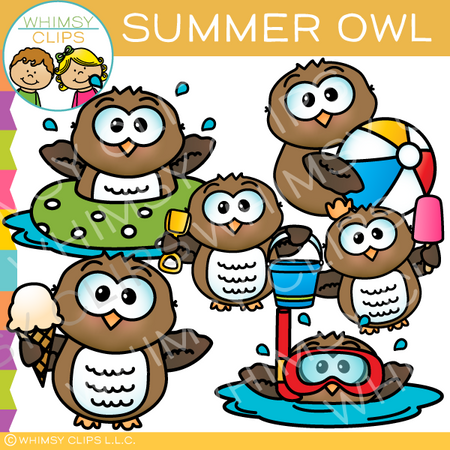 Summer Owl Clip Art