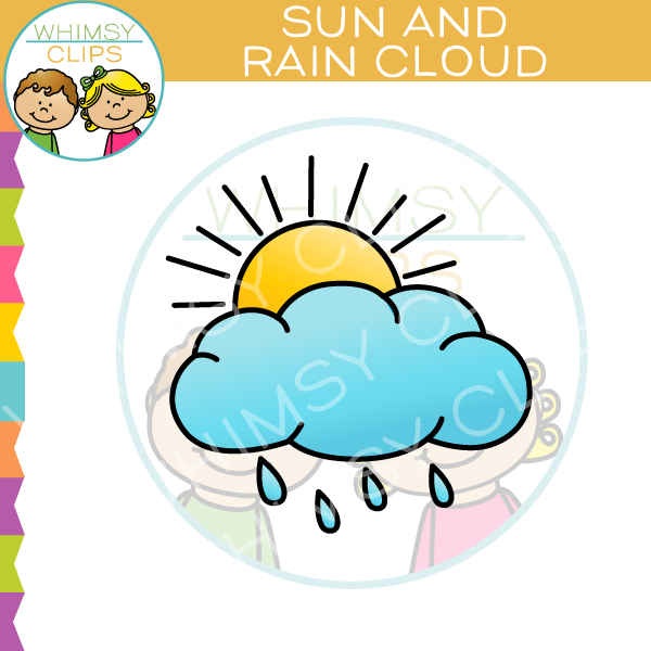 Sun And Rain Cloud Clip Art