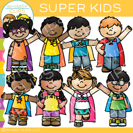 Super Kids Clip Art