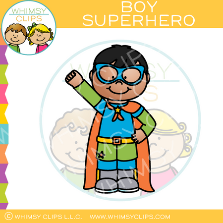 Boy Superhero Clip Art