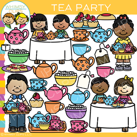 Kids Tea Party Clip Art