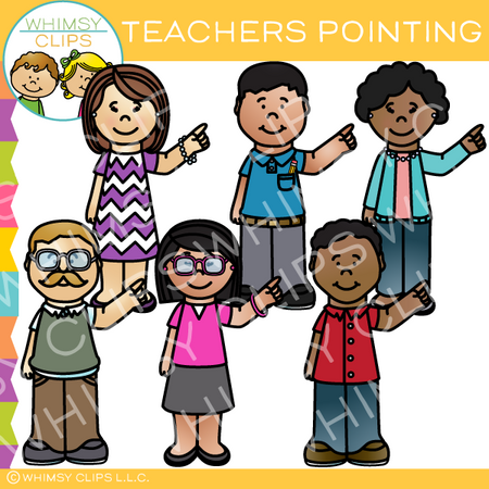 Teachers Pointing Clip Art