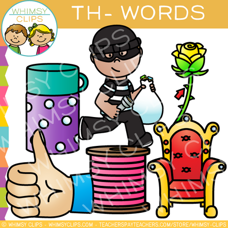 Digraphs Th- Words Clip Art